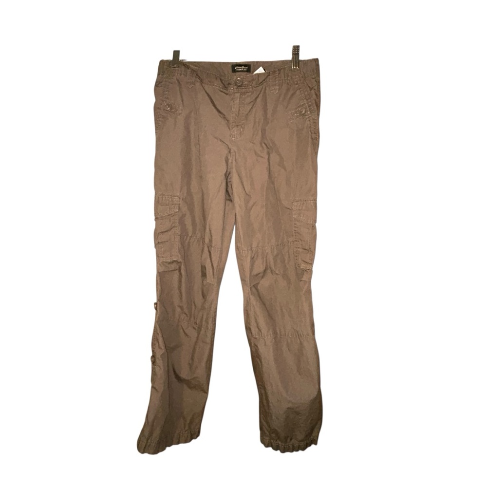 Eddie Bauer Women’s Brown Vashon Fit Convertible Cargo Pants Outdoor Sz 6 Cotton